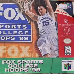 Vintage Fox Sports College Hoops '99 (Nintendo 64 | N64)  Box And Instructions Manual