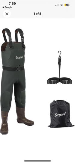 OXYVAN Duck Hunting Waders with 200G Rubber Boots Insulated,Neoprene Fishing Chest Waders for Men & Women