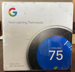 Google Nest Learning Thermostat (Stainless Steel) – Pro Edition – New Sealed