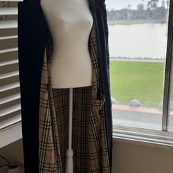 Genuine Burberry London Trench Coat Nova Check Polyester 