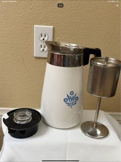 Vintage 9 Cup Stove Top Corning Coffee Pot. Very Cool Collection