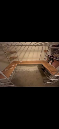 Bunk bed with desk