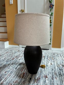 Table lamp ceramic dark brown