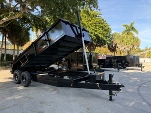 Taylor 7 × 16 Low Side Dump Trailer 14k