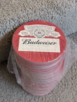 125 Beer Coasters Budweiser sealed give a damn don’t drive drunk