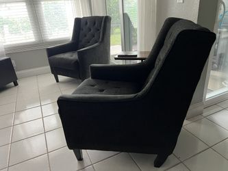 2 Ashley Ardenboro Charcoal Gray Accent Chairs