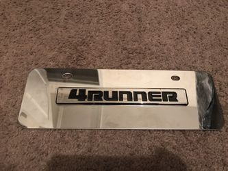 4Runner chrome license plate