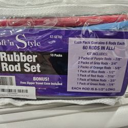 New Perm Rods - Rubber Rods Set - Assorted Sizes (60). 