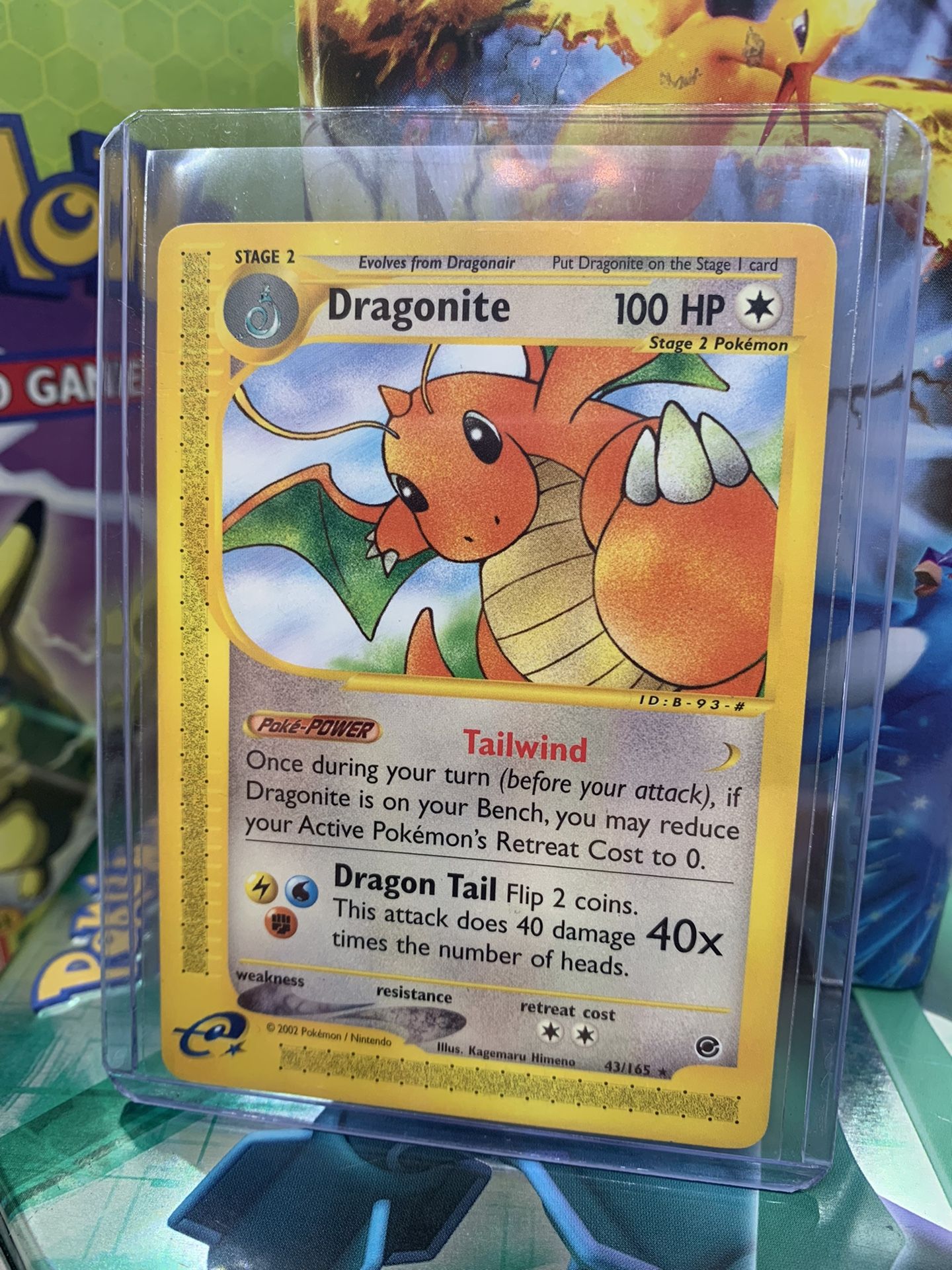 Dragonite 43/165 Expedition Non holo Pokémon Card LP