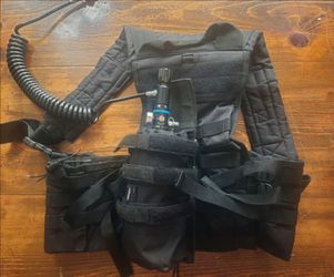 Paintball vest with air tank holder, air tank, with remote line