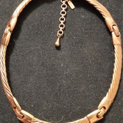 Monet Signed Choker Style Necklace 