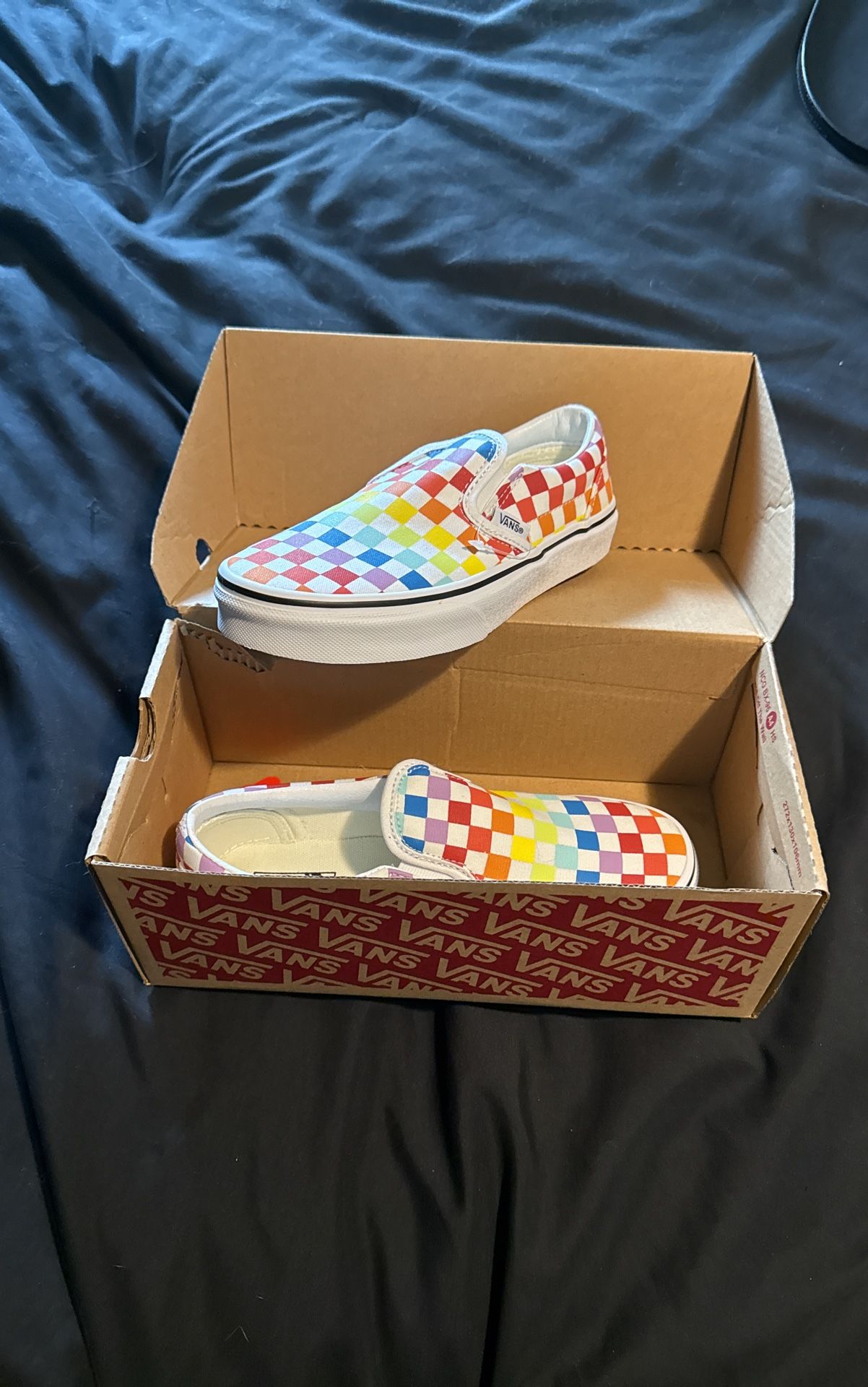 Vans Checkerboard Rainbow Classic Slip-on