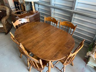 Ethan Allen Oval Maple Extension Kitchen Table
