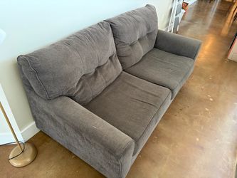 Gray Fabric Two-Seat Sofa