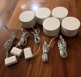 Google Nest WiFi Mesh Router System AC-1304 w/ Power Cords Lot Of 6