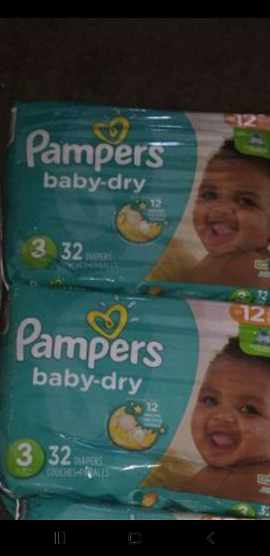 Diapers pampers size 3 $6 each bags