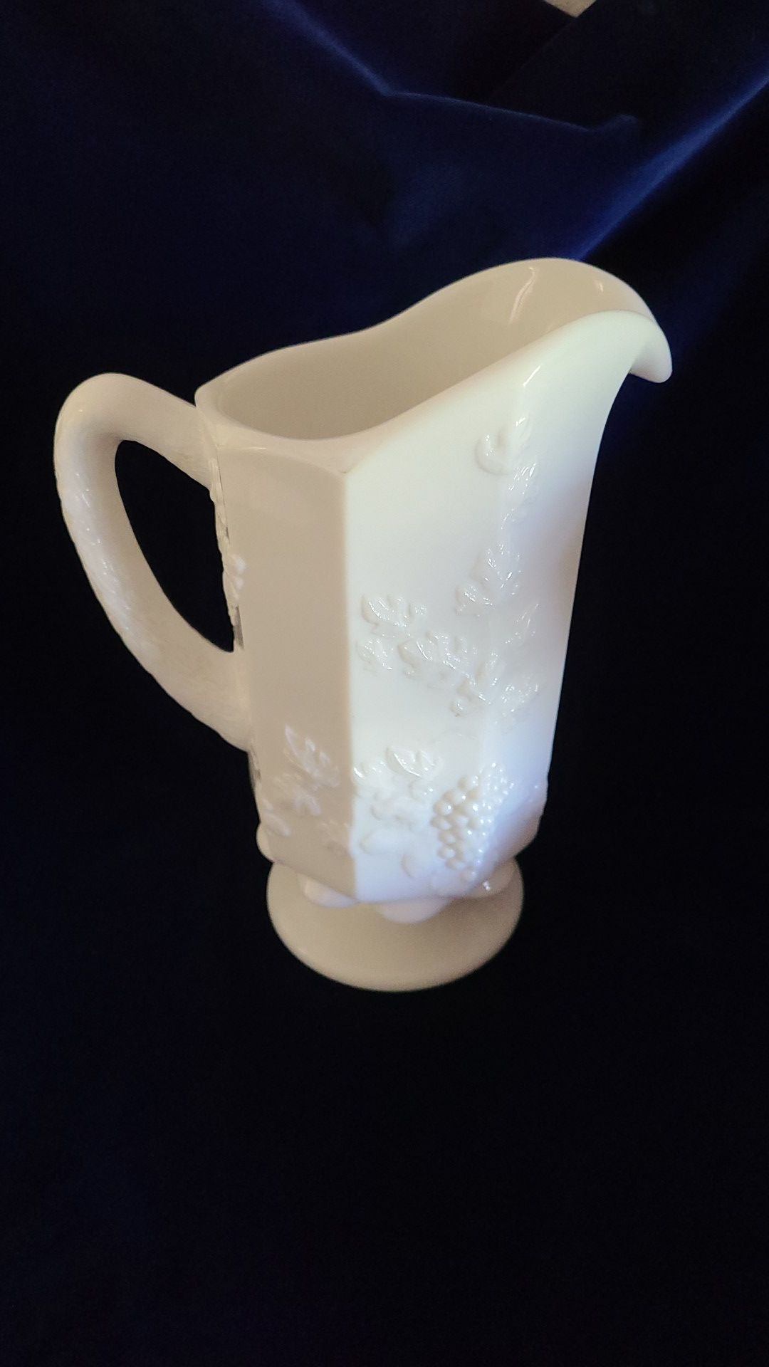 Milk glass pitcher