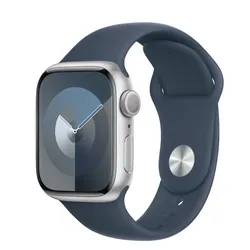 Apple Watch Series 9 GPS 41mm Aluminum Case, Storm Blue Sport Band -New/Sealed Box