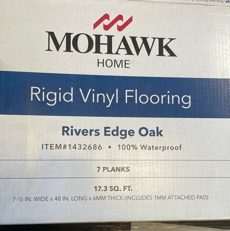 Mohawk Home Osprey Oak Waterproof Rigid 5mm Thick Luxury Vinyl Plank  Flooring + 1mm Attached Pad Included for Sale in Long Beach, CA - OfferUp