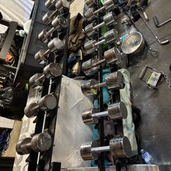 15-50 Dumbbells + Rack
