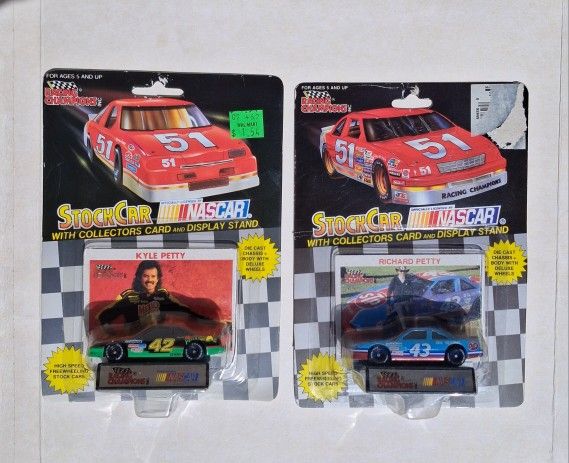 2 Racing Champions Stock Car Nascar Cars. Kyle And Richard Petty