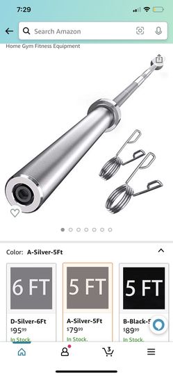 Silver 5 Ft Barbell