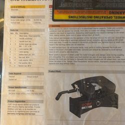 Curt A30 5th Wheel Hitch – BRAND NEW - $600