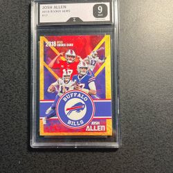 Josh Allen 2018 Rookie Gold- Graded 9