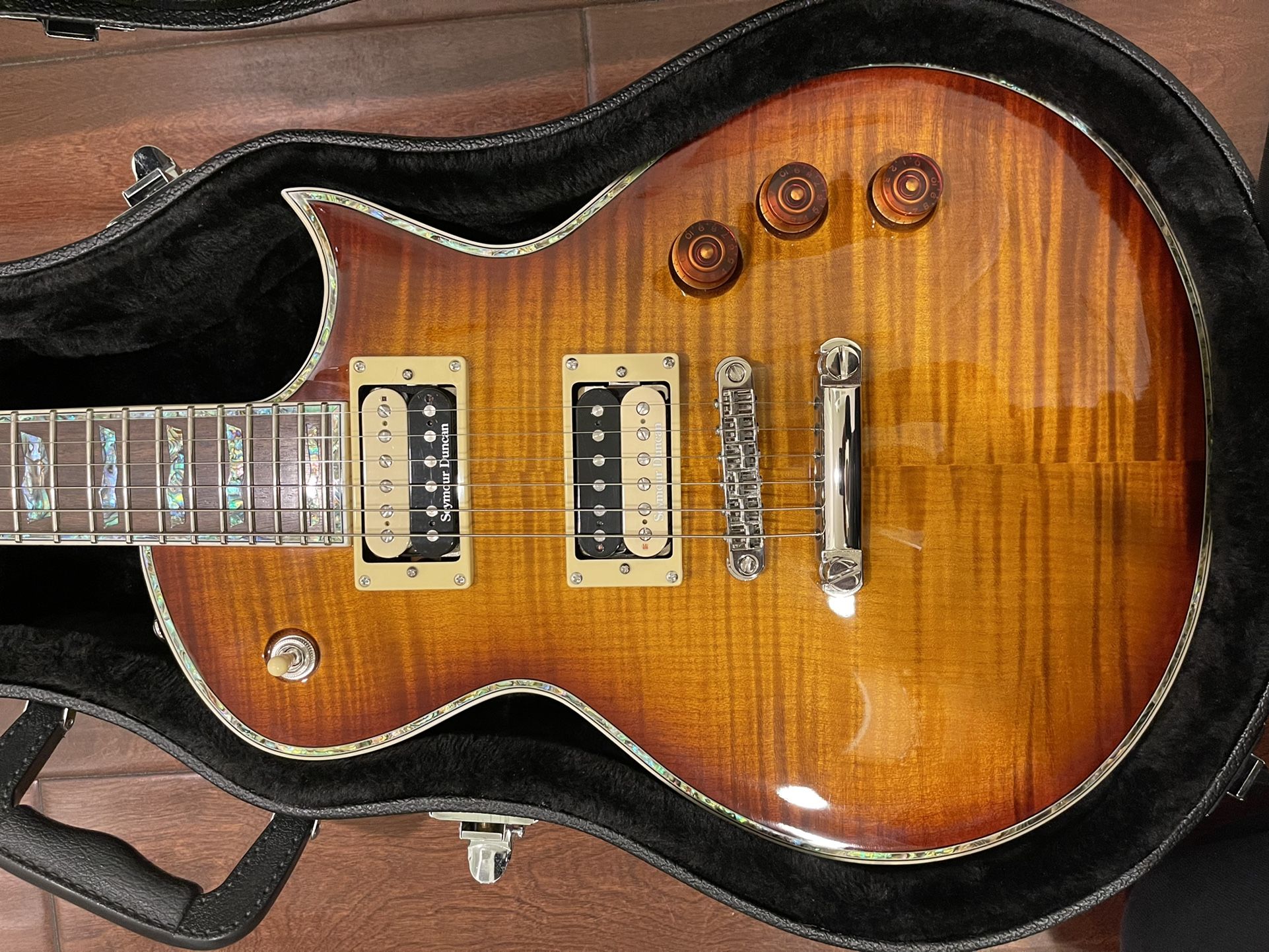 ESP LTD Deluxe EC-1000 Electric Guitar Amber Sunburst - Still available if this listing is up.