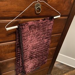 Maroon crushed velvet wrap/shawl