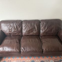 Two Leather Couches 