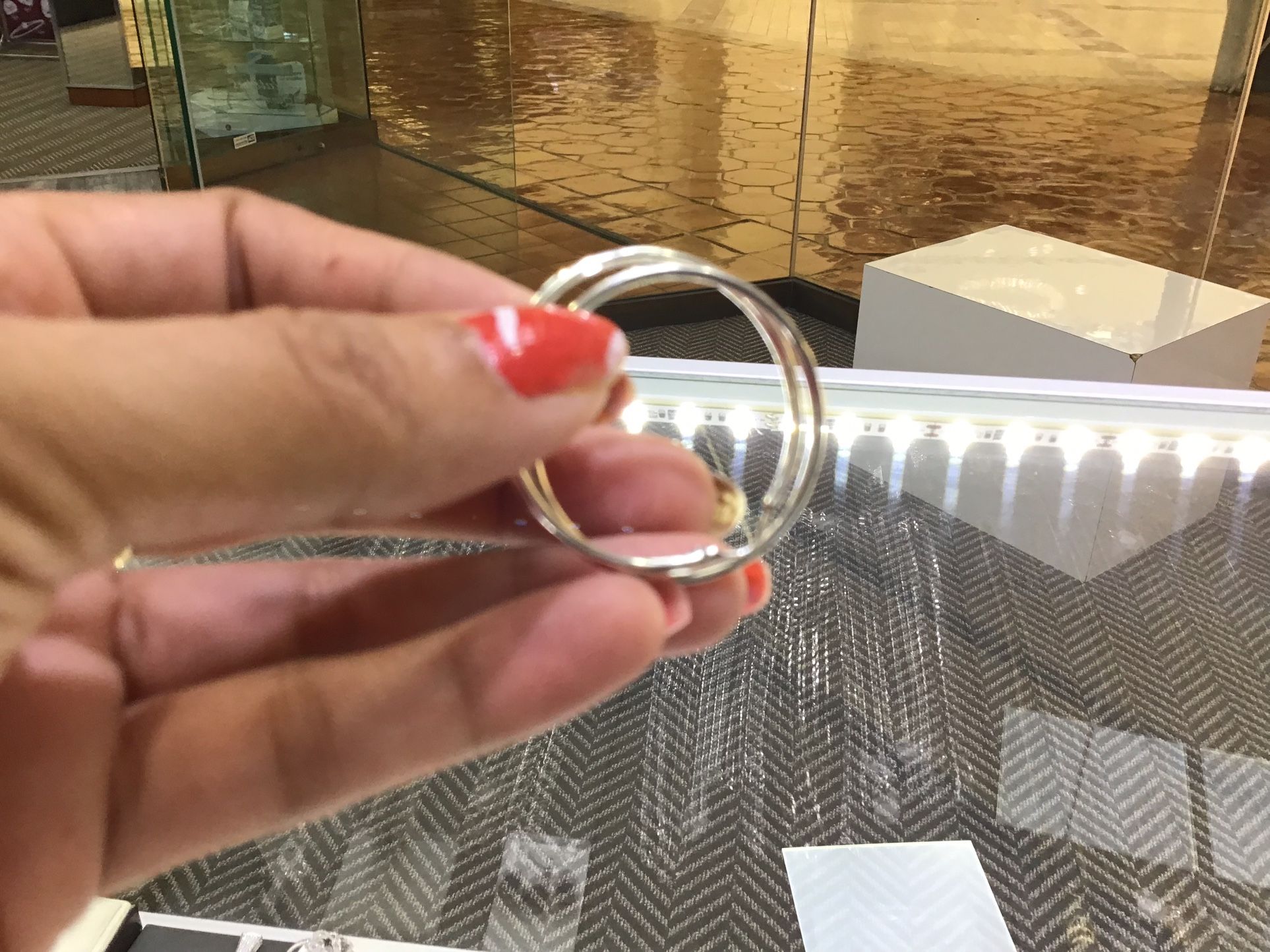 Silver Plain Hoops ..with Diamond Cuts Design..medium Size ..