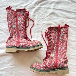 Floral Patterned Boots Toddler Size 10