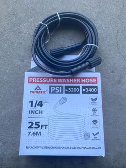 Pressure Washer Hose 25ft, 3200psi