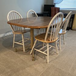 Wooden Table With Four Chairs