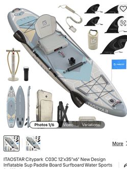 iTAOSTAR Citypark C03C Inflatable SUP Paddle Board 12'x35"x6"