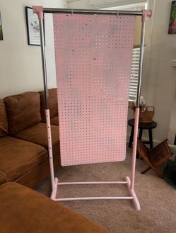Pink Pegboard stand