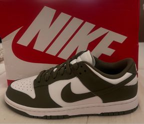Nike Dunk Low White Olive Sneakers