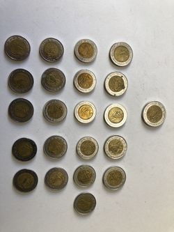 $1 & $2 Mexican Coins