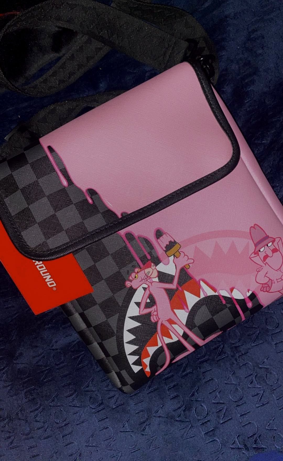 Let me know for Pink Panther SprayGround bag, Still is in Great Condition!!