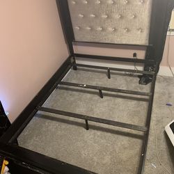 Queen Size Bed frame With Vanity 