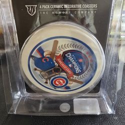 CHICAGO CUBS BRAND NEW COASTERS SET OF 4