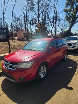 Red 2013 Dodge Journey SUV