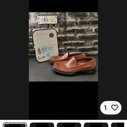 Cole Haan Brown Leather Slip On Loafers