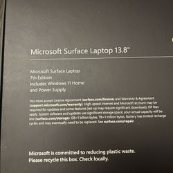 Microsoft Laptop Fairly New 13.8 Windows 11 Touchscreen 