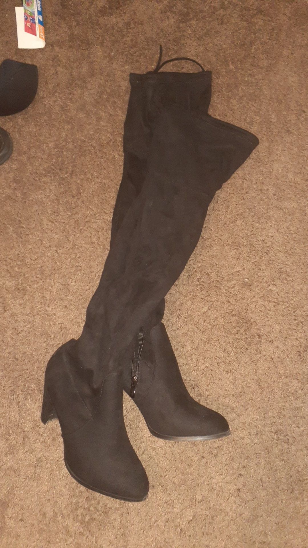 Over the knee suede boot
