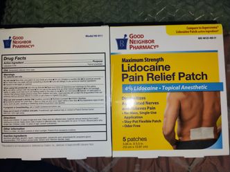 Lidocaine pain relief path