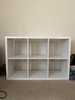 13 inch 6 cube organizer white