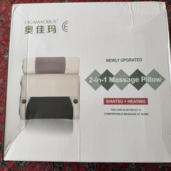 Shiatsu Heating Massager in Black and Cream