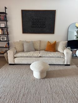 Potato Barn cream sofa ( delivery available )